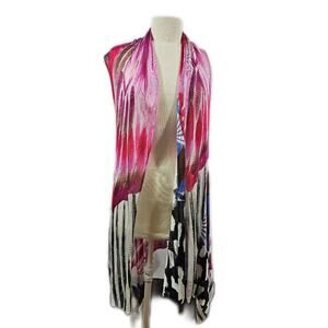 Dor Dor Couture Colorful Super Soft Asymmetric Kimono MEDIUM